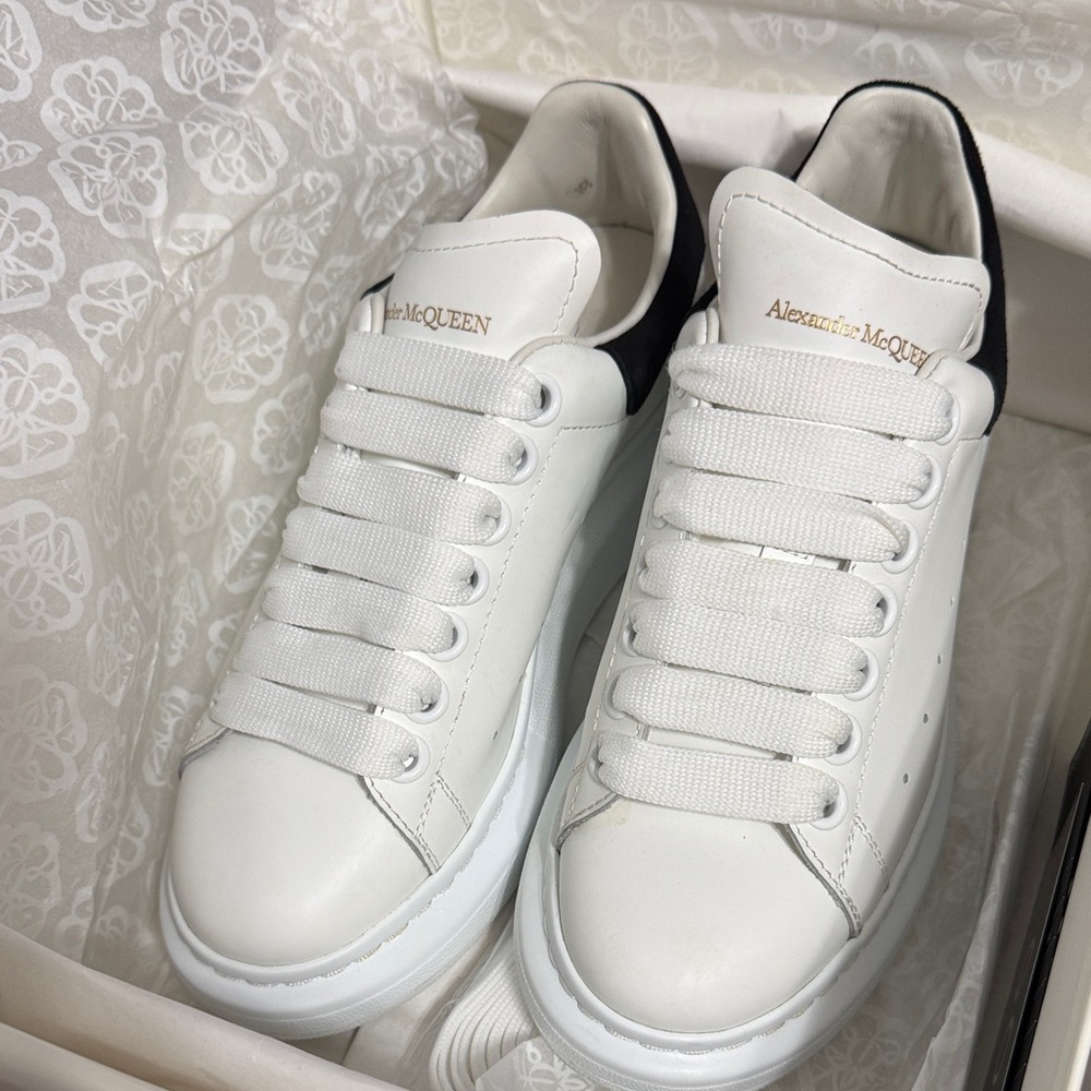 Alexander McQueen White and Black Sneakers